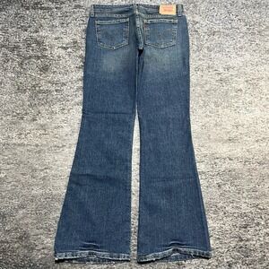 Levi's 518 Jeans Womens 7 (32x32) Blue Super Low Bootcut Flare Boho Western Y2K